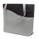 Moderne PP-Einkaufstasche Lille mit Reißverschluss - grau/schwarz